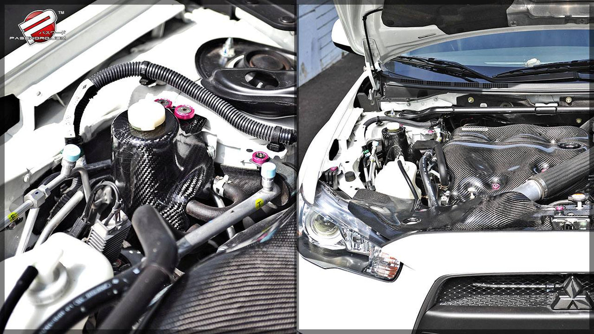 Password:JDM Dry Carbon Fiber Power Steering Reservoir Shield 2008