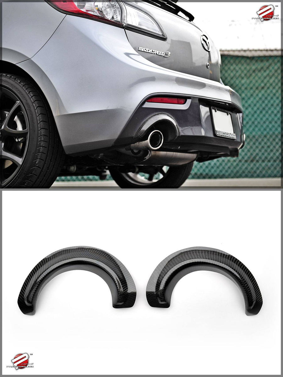 Password:JDM Dry Carbon Fiber Exhaust Shroud 10-13 Mazdaspeed 3