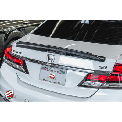 Password:JDM Dry Carbon Fiber Trunk Finisher 12-15 Honda Civic 4dr Sedan