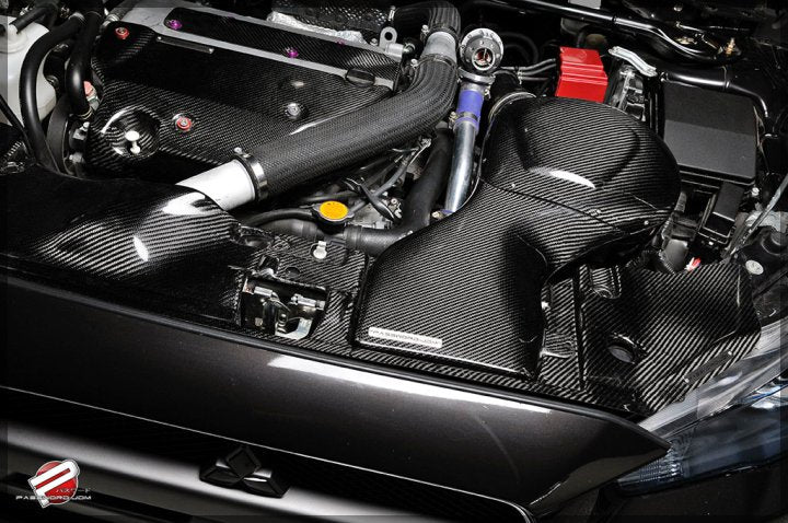 Password:JDM Dry Carbon Fiber PowerChamber Intake Box 08+ Mitsubishi E ...