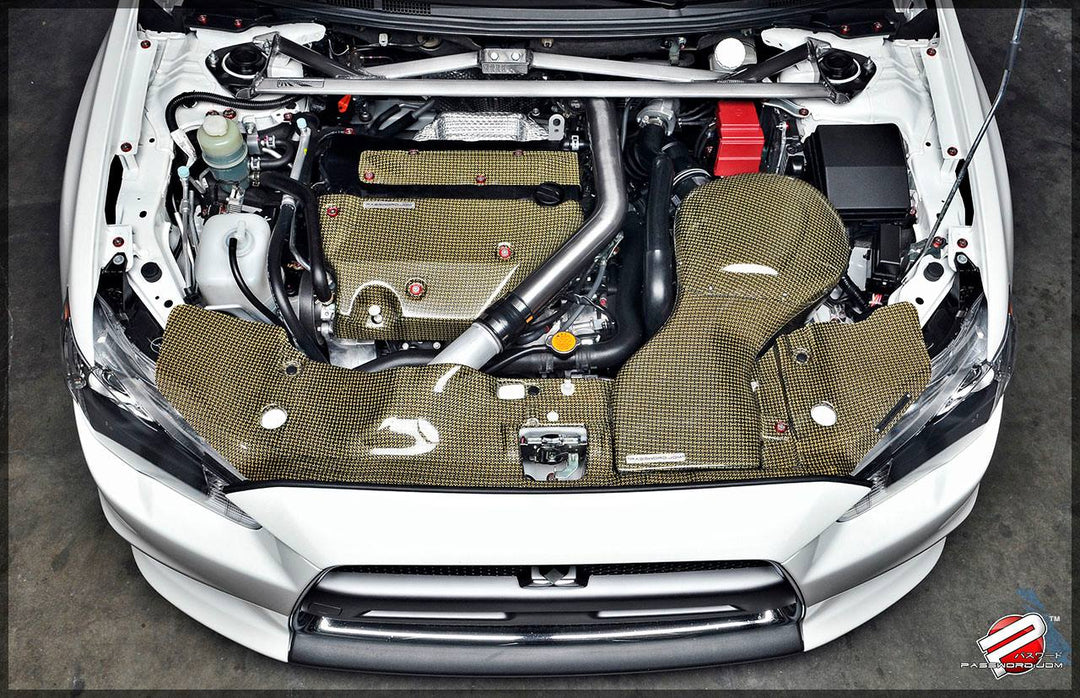 Password:JDM Dry Carbon Kevlar Engine Cover 08+ Mitsubishi EVO X