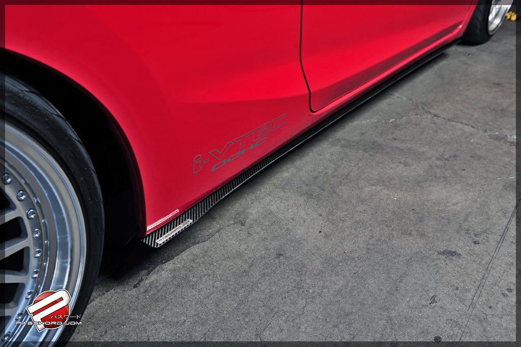 Password:JDM Dry Carbon Fiber Side Splitter 12-15 Honda Civic 4DR