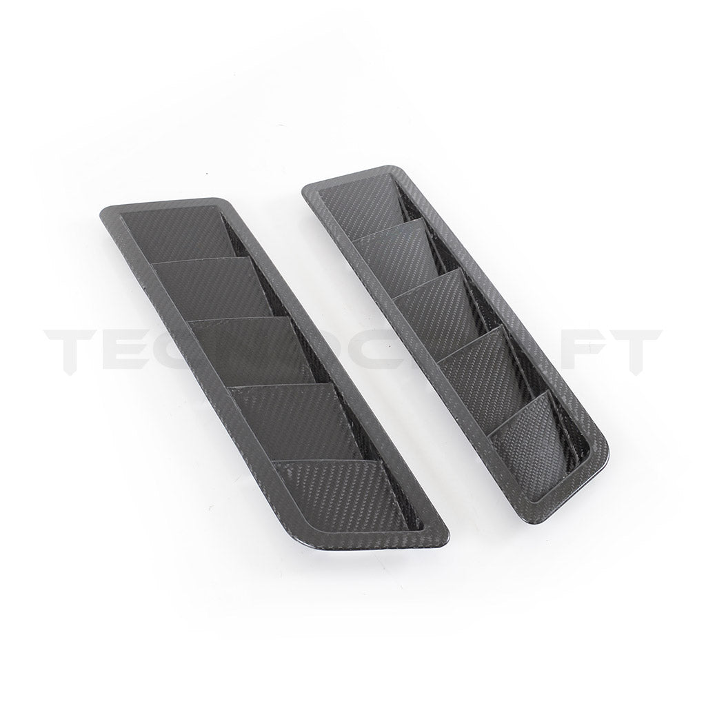 thumbnail image 2 of Naroote Carbon Fiber Hood Vents - 2Pcs Universal RS MK2 Style Bonnet Vents With Adhesive Tape 2 of 9